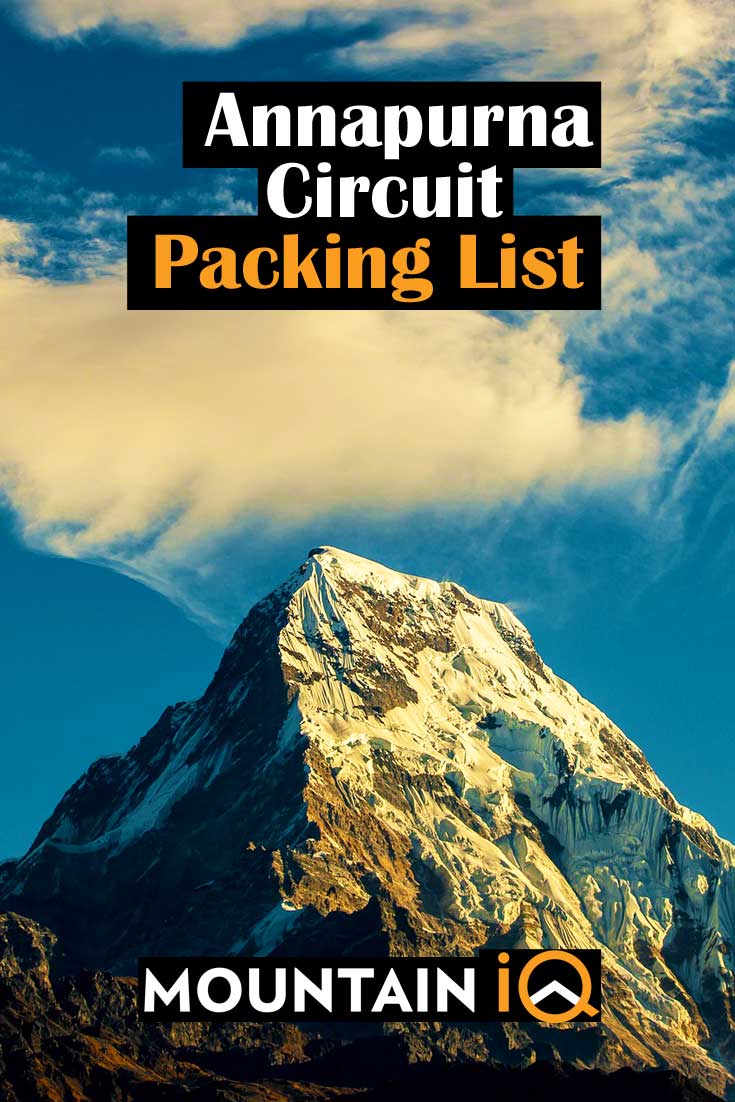 Checklist équipement : Tour des Annapurnas